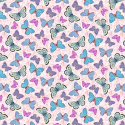 Pink - Tossed Butterflies